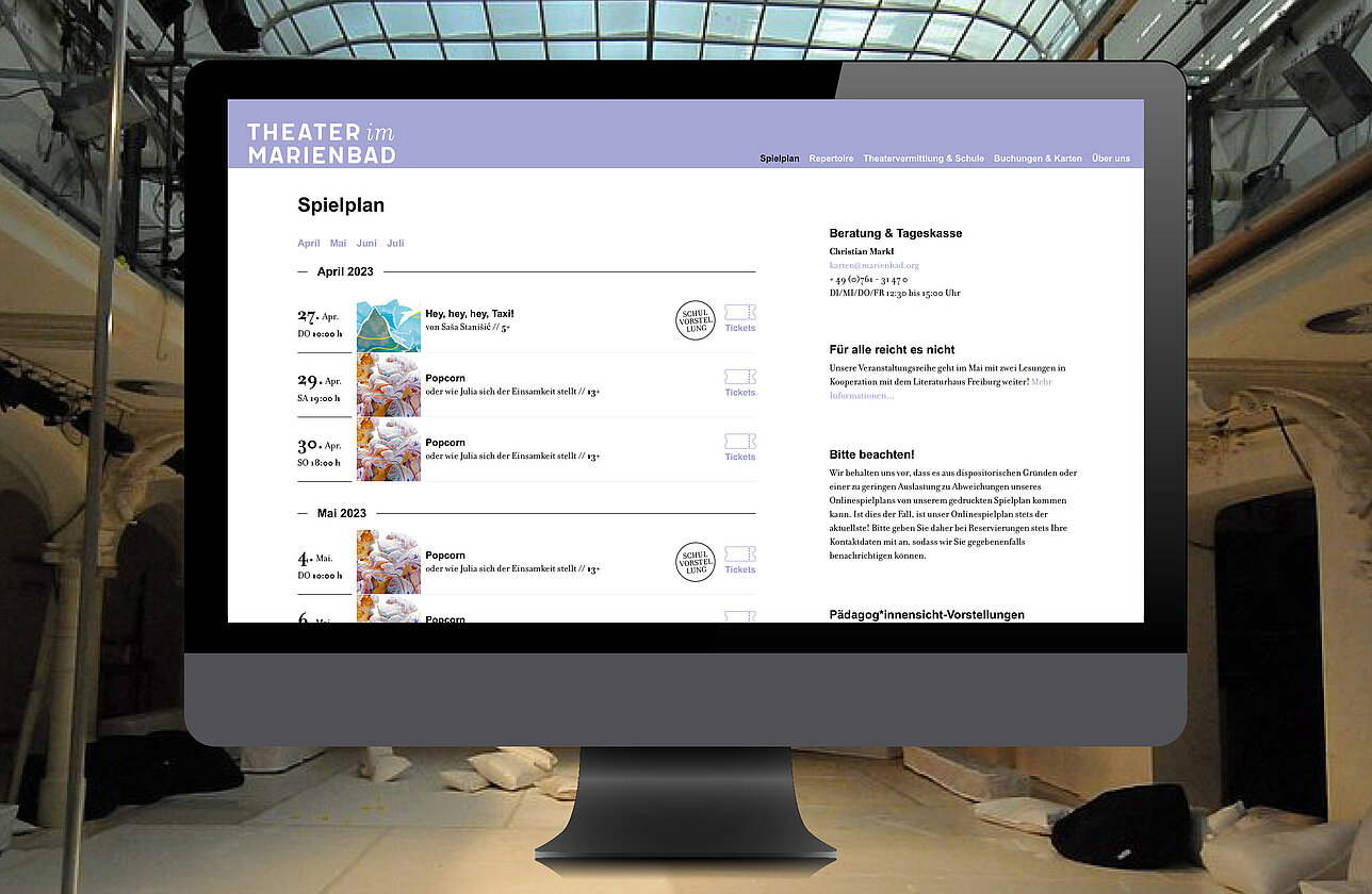 Theater im Marienbad Spielplan