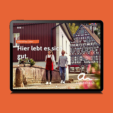Alpirsbach Startseite Tablet-Ansicht