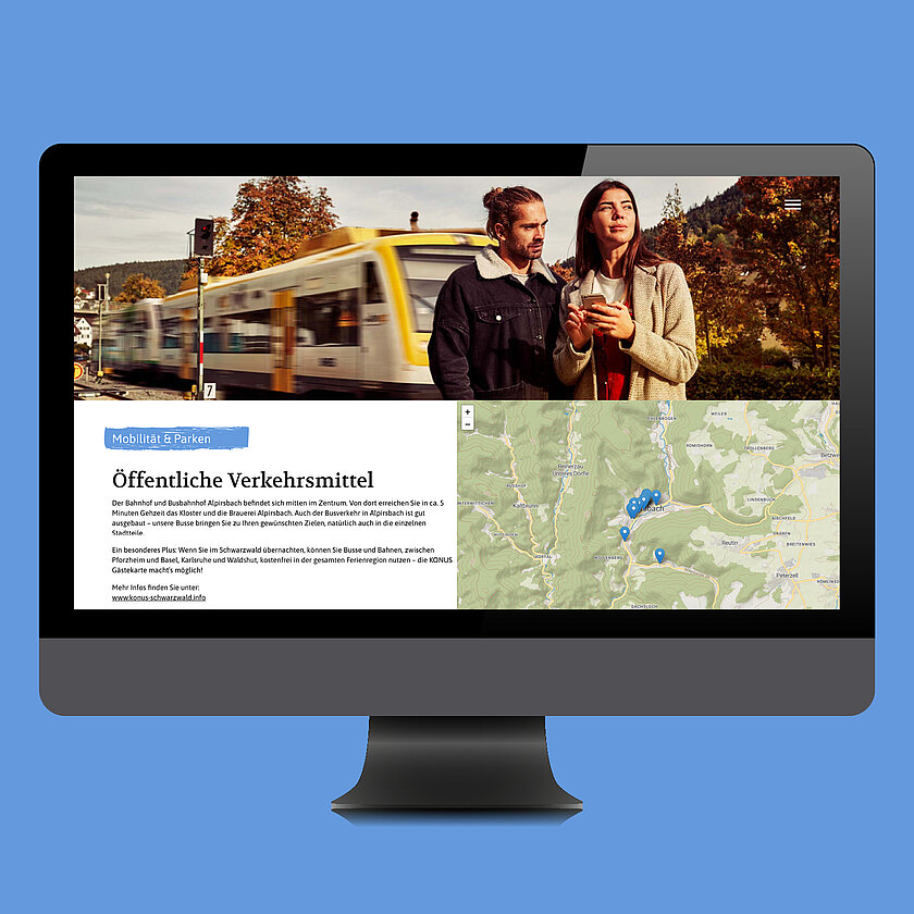 Alpirsbach Website Desktop-Ansicht