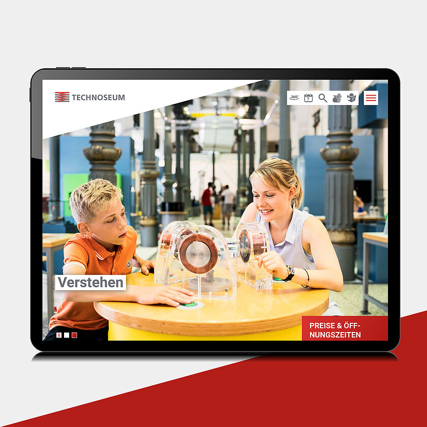 Technoseum Website Tablet-Ansicht