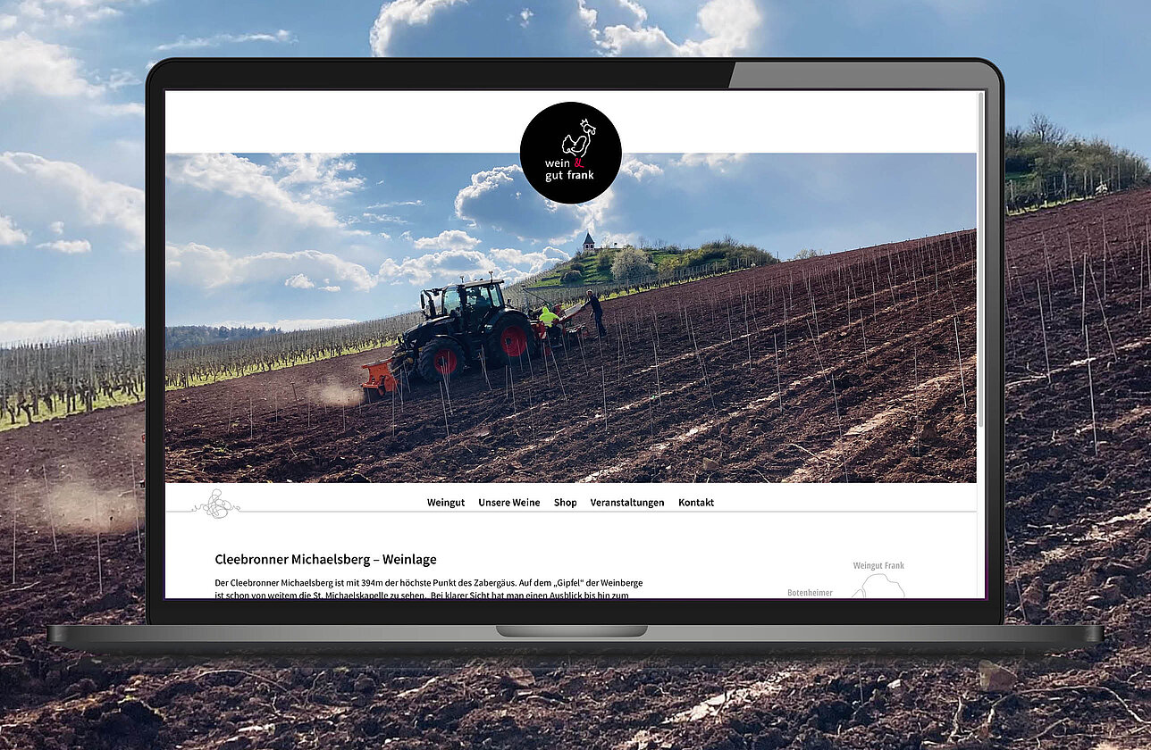 Weingut Frank Laptopansicht