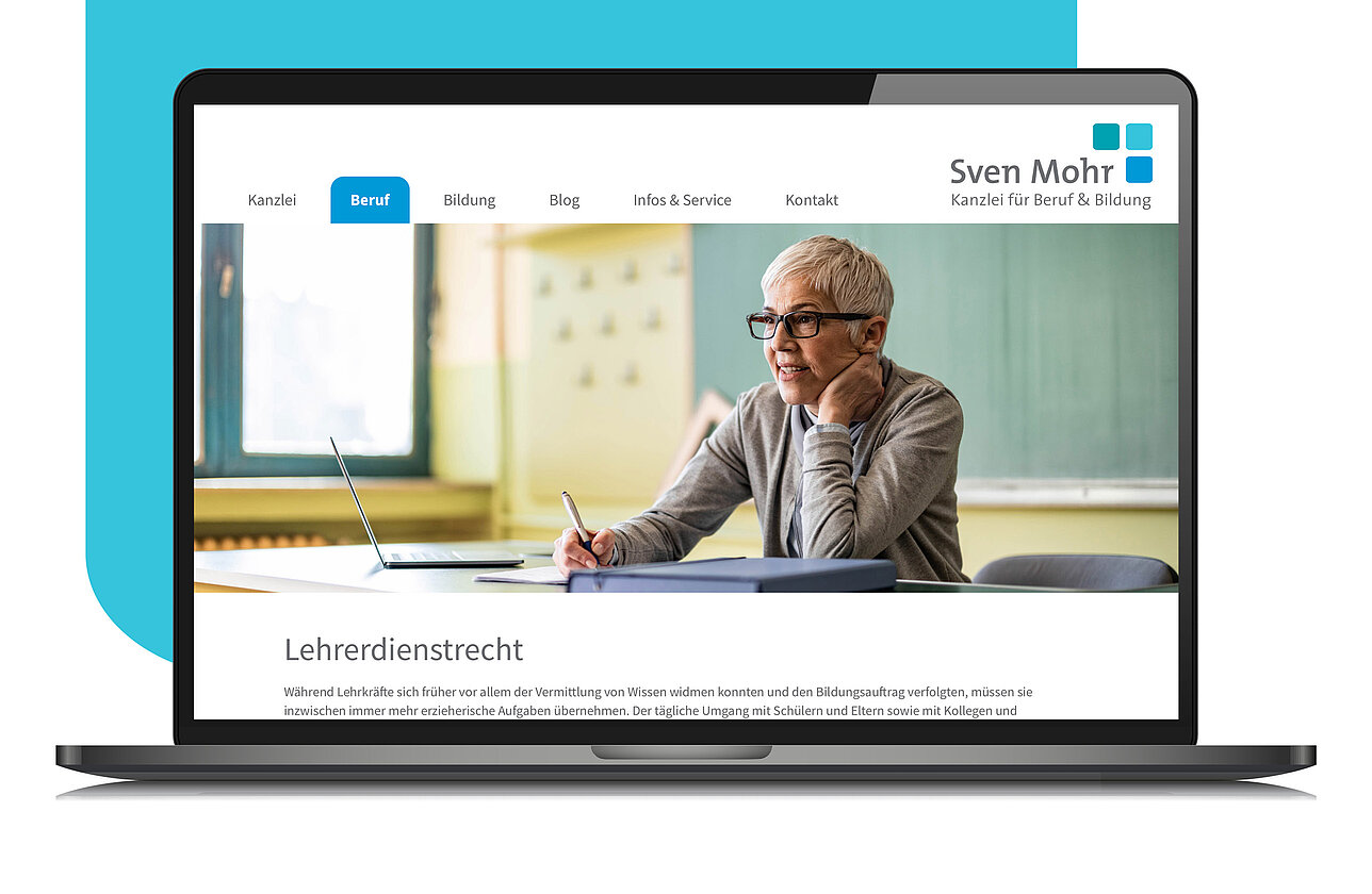 KBB Mannheim Inhaltsseite auf dem Laptop