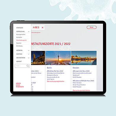 Antibiotic Stewardship Website Tablet-Ansicht