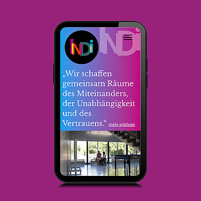INDi Startseite auf dem Smartphone