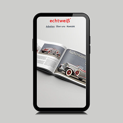 echtweiß Website Smartphone-Ansicht