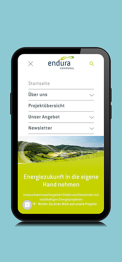 endura Startseite Smartphone-Ansicht