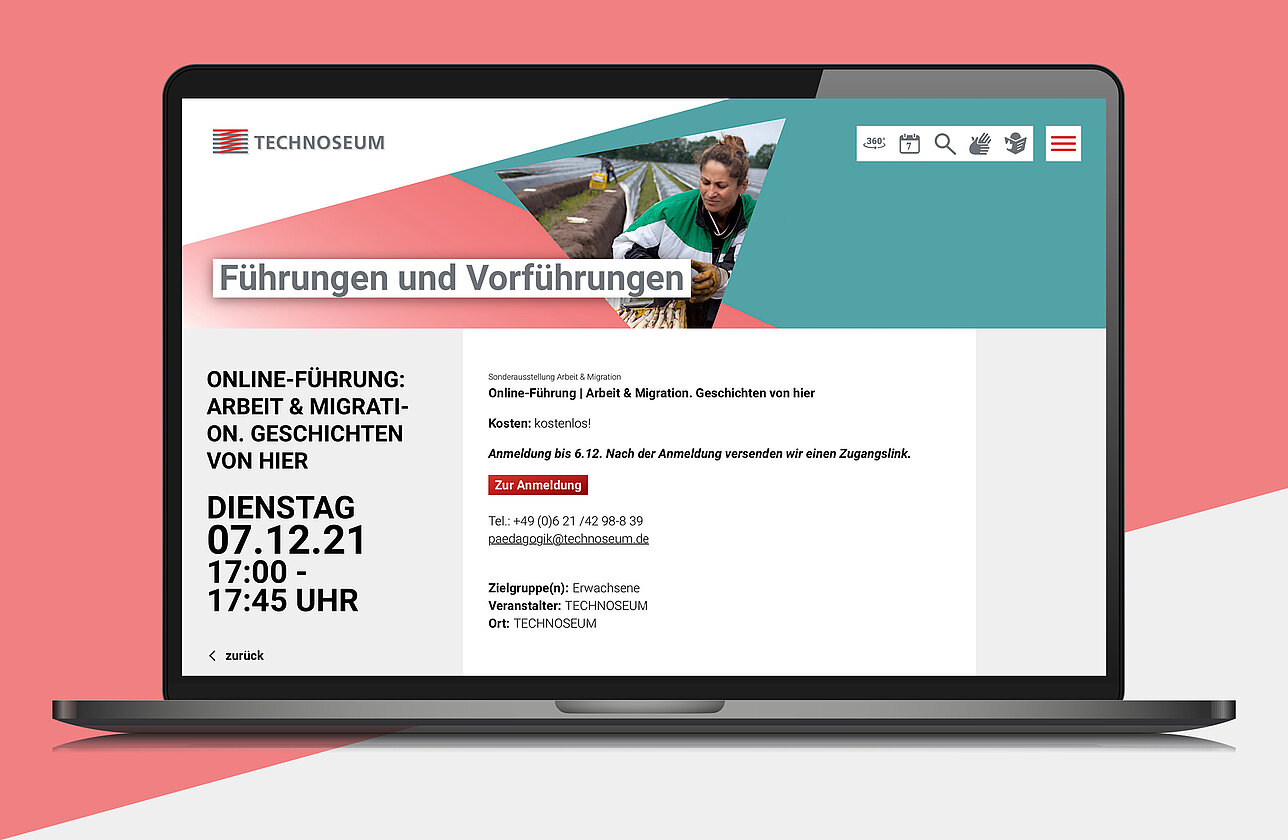 Technoseum Website Vorführungen