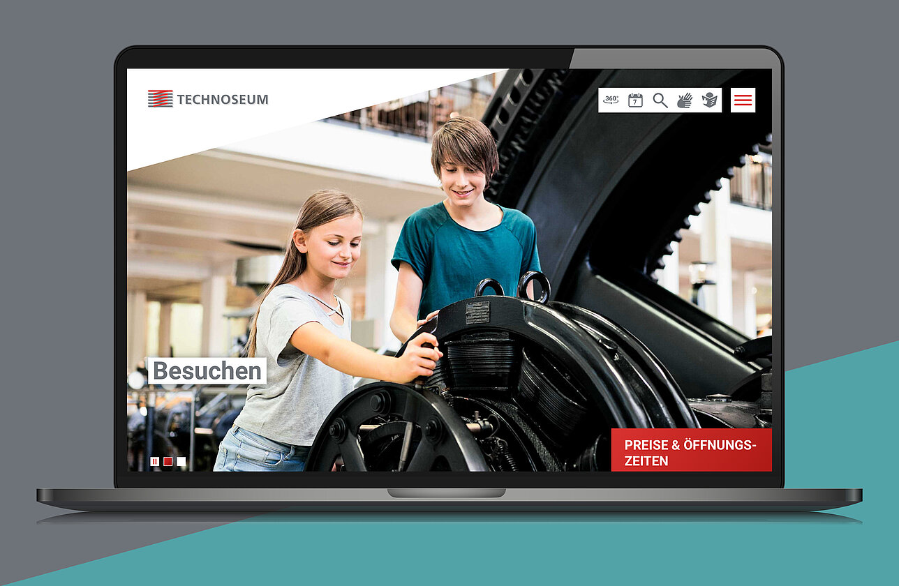 Technoseum Website Laptop-Ansicht