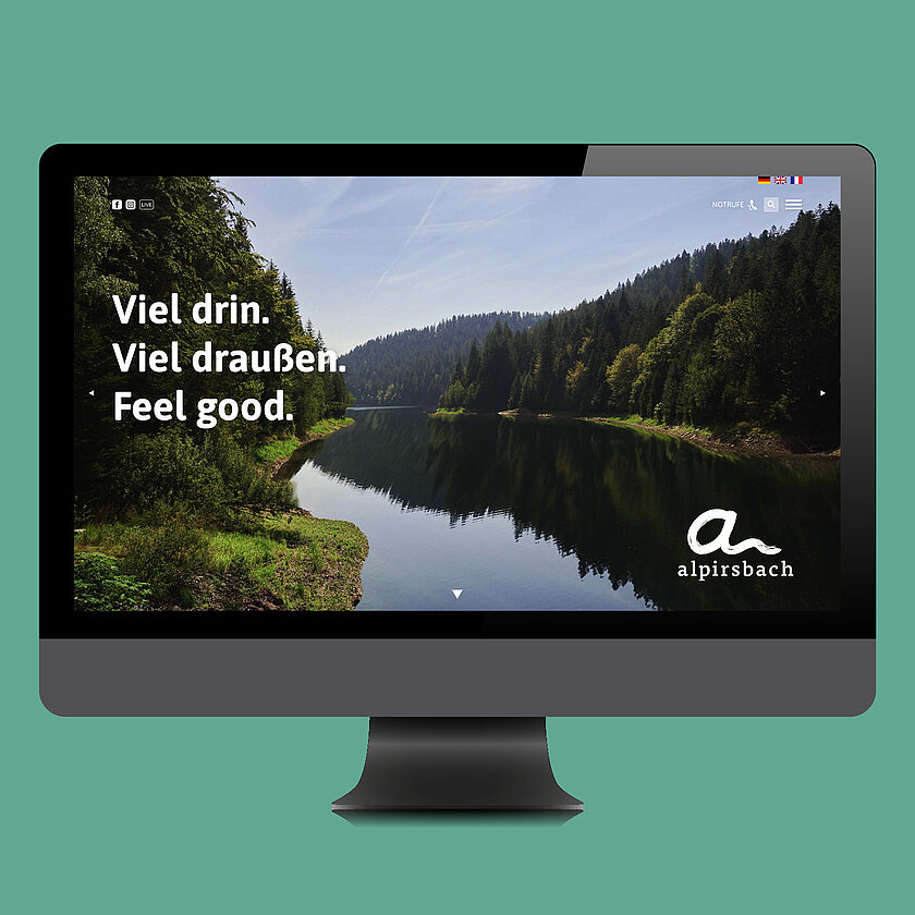 Alpirsbach Startseite Desktop-Ansicht