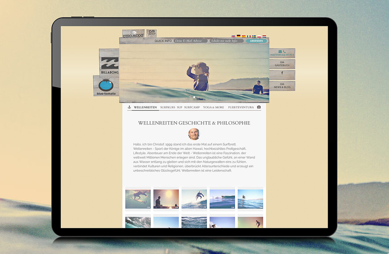 Otro Modo Website Wellenreiten