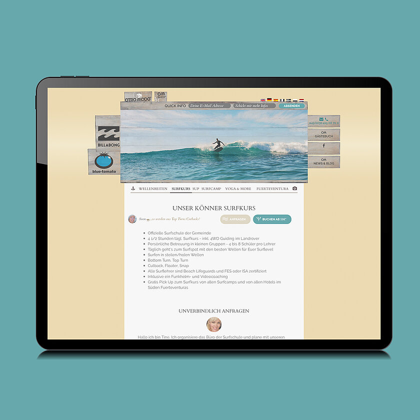 Otro Modo Website Surfkurs